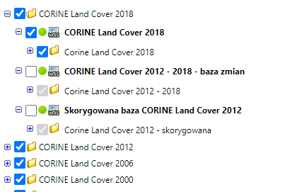 Zbiory CORINE Land Cover
